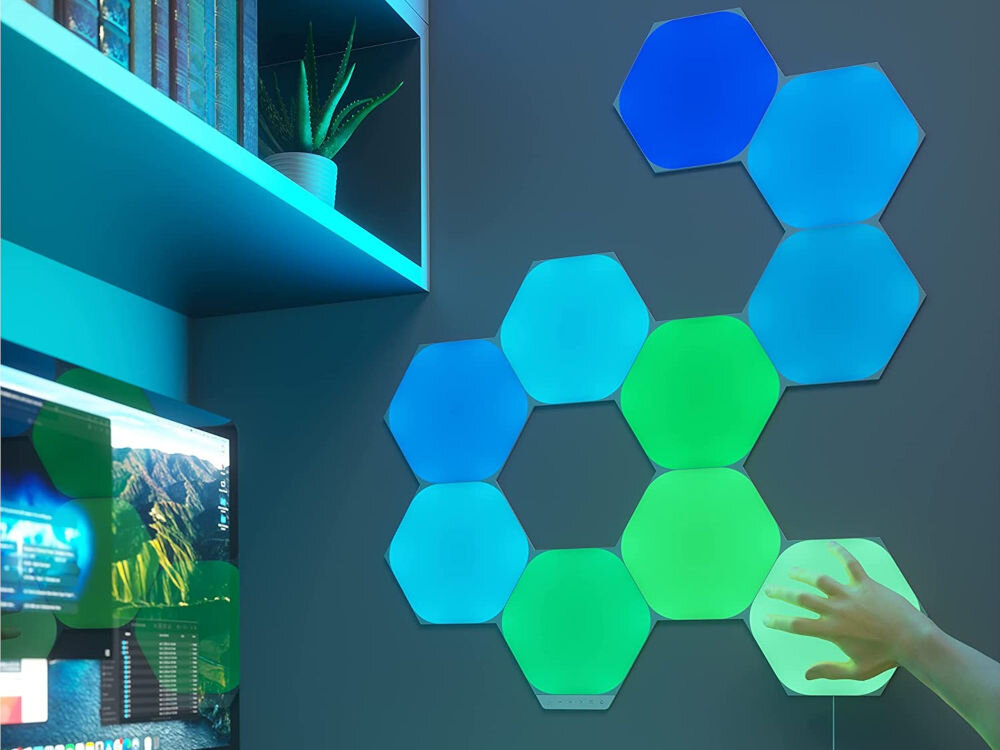 Panele świetlne NANOLEAF Hexagons Starter Kit (9 szt.) scenariusze 16 mln kolorów temperatura światła