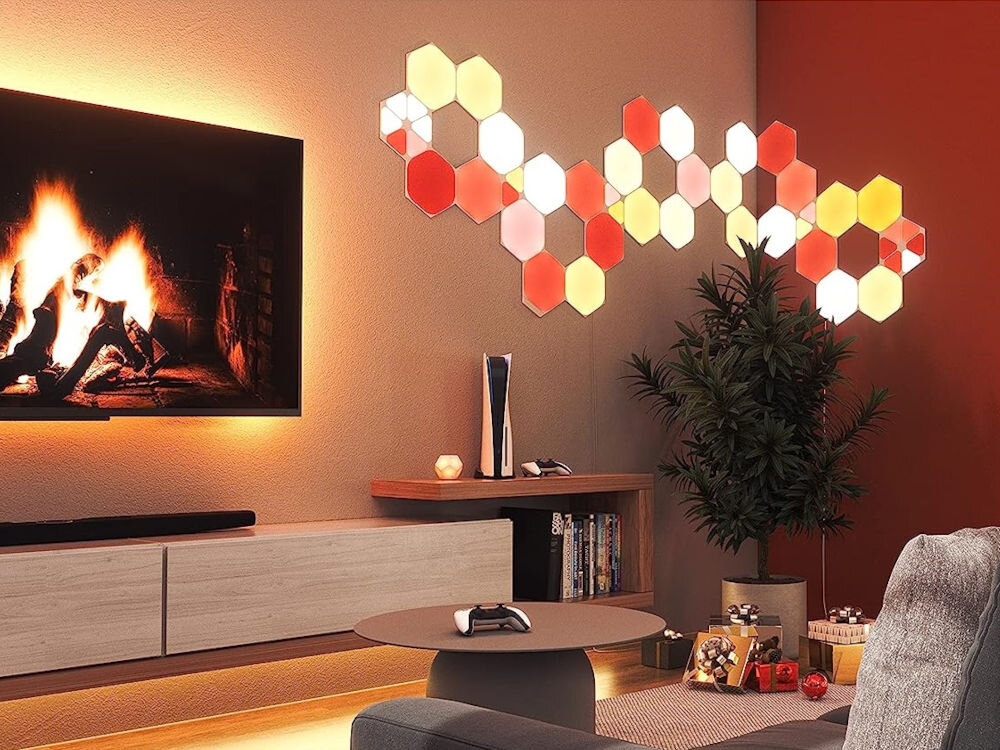 Panele świetlne NANOLEAF Hexagons Starter Kit (9 szt.) tryby Screen Mirror czujnik audio