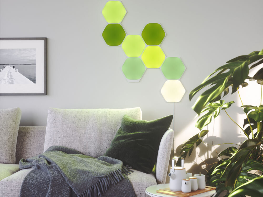 Panele świetlne NANOLEAF Hexagons Starter Kit (9 szt.) obsługa aplikacja pilot asystent