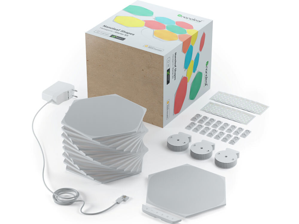 Panele świetlne NANOLEAF Hexagons Starter Kit (9 szt.) elementy zestaw