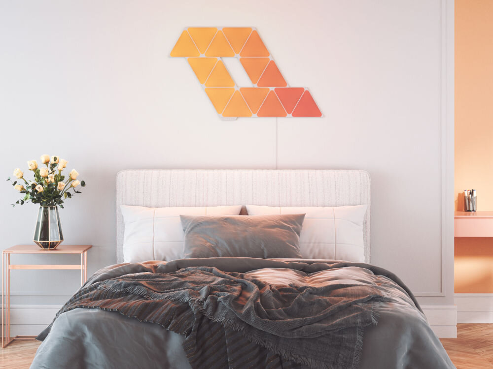 Panele świetlne NANOLEAF Canvas Smarter Kit Starter Kit (9 szt.) LayoutDetect aranżacje