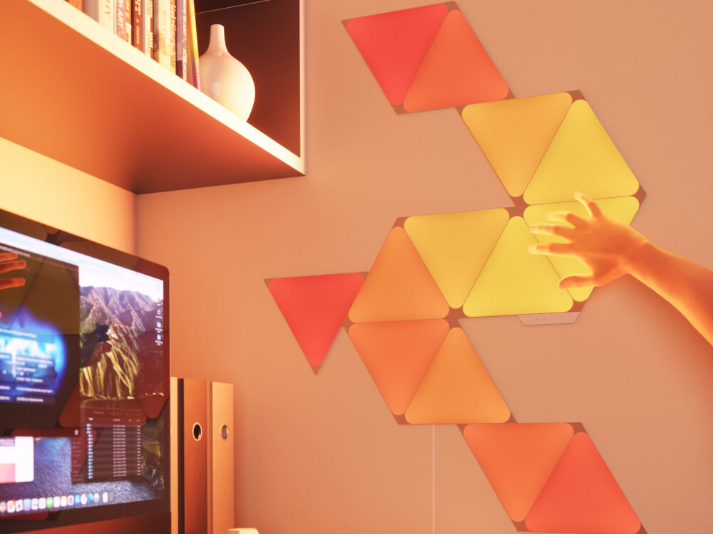 Panele świetlne NANOLEAF Canvas Smarter Kit Starter Kit (9 szt.) scenariusze 16 mln kolorów temperatura światła