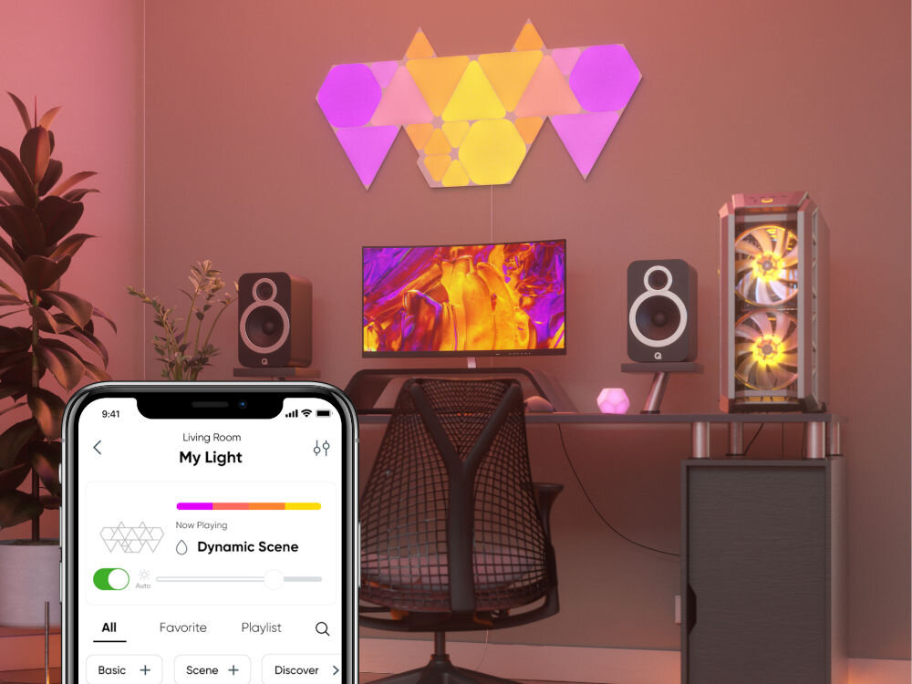Panele świetlne NANOLEAF Canvas Smarter Kit Starter Kit (9 szt.) obsługa aplikacja pilot asystent