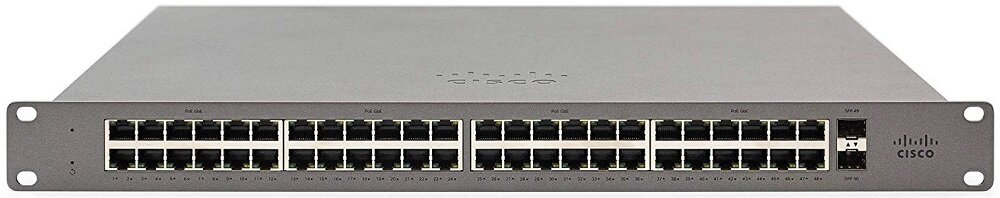 Switch CISCO Meraki go GS110-48P-HW-EU - Parametry urządzenia Prosta obsługa złącza RJ-45 architektura gigabit Ethernet