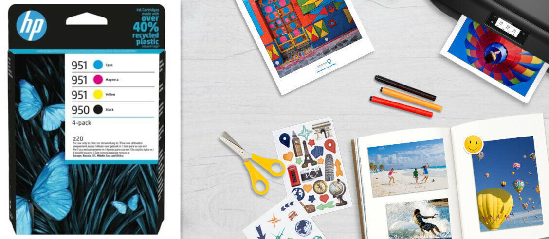 Zestaw tuszów HP 950 / 951 Czarny 24 ml, Błękitny 8.5 ml, Purpurowy 8 ml, Żółty 8 ml 6ZC65AE