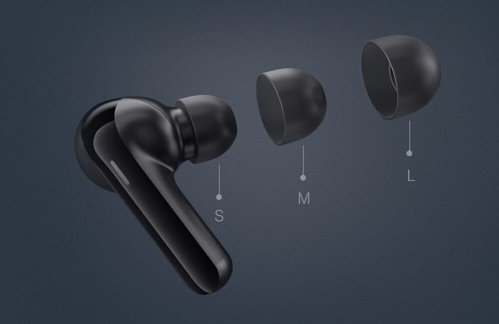 SŁUCHAWKI HAYLOU GT3 końcówki dopasowanie