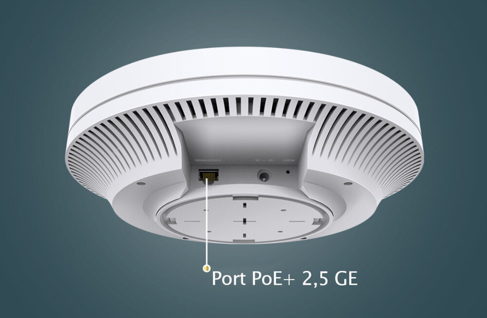 Punkt dostępu TP-LINK EAP660 portowi 2,5 GE Wi-Fi zasilania PoE+ 802.3at