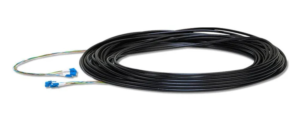 Kabel LC - LC UBIQUITI Ubiquiti FiberCable sześć jednomodowych włókien G.657.A2 średnicy nominalnej 0,25 mm 0,40 dB/km przy 1310 nm oraz 0,30 dB/km przy 1550 nm Średnica zewnętrzna 5,8 ± 0,2 mm złącz LC