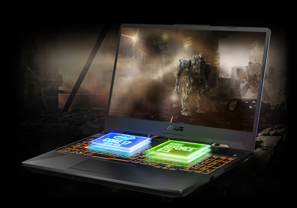 NOTEBOOK ASUS TUF F15 FX506LU-HN036 I5-10300H 16GB 512S GTX1650TI-6 15.6 144 DOS procesor karta graficzna