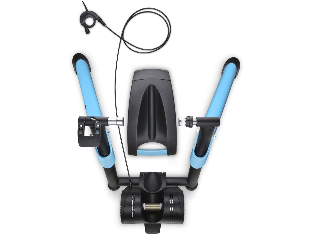 Trenażer rowerowy GARMIN Tacx Boost łatwe w obsłudze i ciche nie wymaga specjalistycznego sprzętu do podłączenia wyposażony w liczne elementy poprawiające komfort treningu