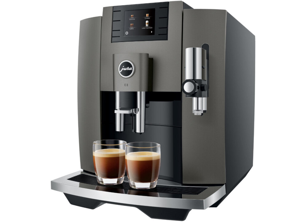 Ekspres JURA E8 Dark Inox (EB) twardosc wody filtr jakosc smak