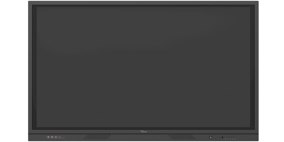 Monitor OPTOMA 3861RK 86 3840x2160px wyświetlacz cale funkcjonalność matryca odświeżanie reakcja złącza rozdzielczość ekran biuro dom praca rozrywka USB wideo audio Ultra HD 4K dotykowy LED jasność kontrast