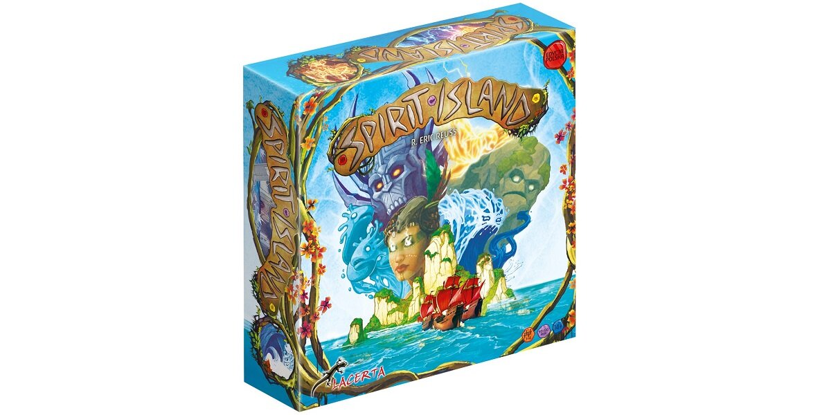 Gra planszowa LACERTA Spirit Island dychy wyspa natura Dahanie woda Najeźdźcy gracze moce