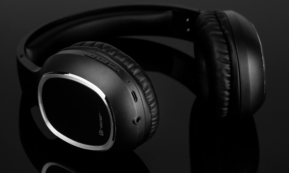 SŁUCHAWKI BLUETOOTH TRACER MOBILE BT V2 NAUSZNE CZARNE aktywna redukcja szumów odbieranie i kończenie połączeń mikrofon