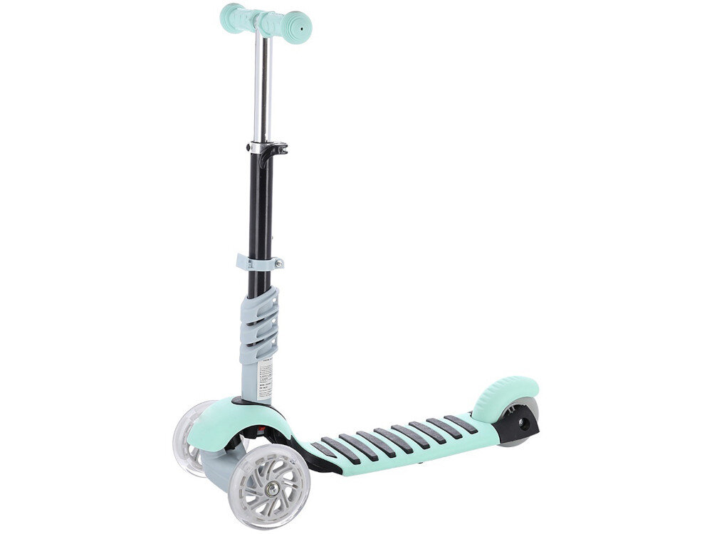 Hulajnoga dla dzieci SIGNA HLB07 Szaro-miętowy w szaro-miętowym kolorze dla dziewczynek i chłopców sterowanie poprzez balansowanie ciałem połączenie 3 pojazdów jeździka hulajnogi deskorolki