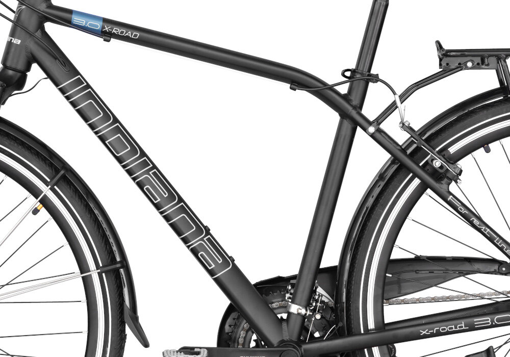 Rower trekkingowy INDIANA X-Road 3.0 M19 Czarny rama aluminium