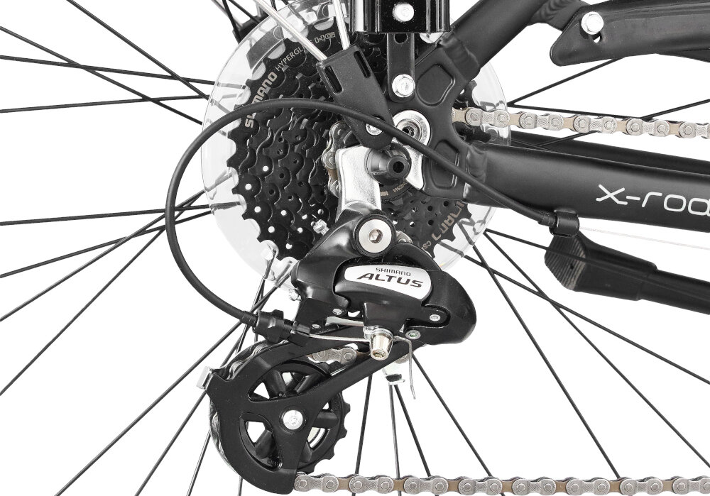 Rower trekkingowy INDIANA X-Road 3.0 M19 Czarny 21 biegow przerzutki shimano