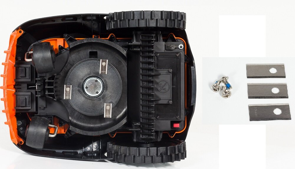 Robot koszący NAC RLM800-DY sterowanie Bluetooth noże 3 obrotowe szerokość robocza 180 mm regulacja wysokości koszenia zakres 20-60 mm