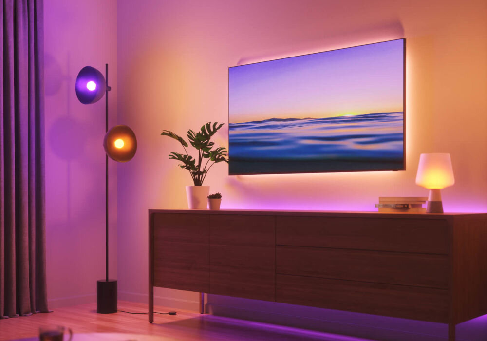 Inteligentna żarówka LED NANOLEAF Essentials Smart ICNF080B021GU10 9W E27 Bluetooth Screen Mirror dopasowane do ekranu 4 tryby