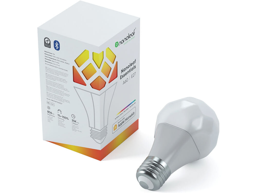 Inteligentna żarówka LED NANOLEAF Essentials Smart ICNF080B021GU10 9W E27 Bluetooth elementy zestaw