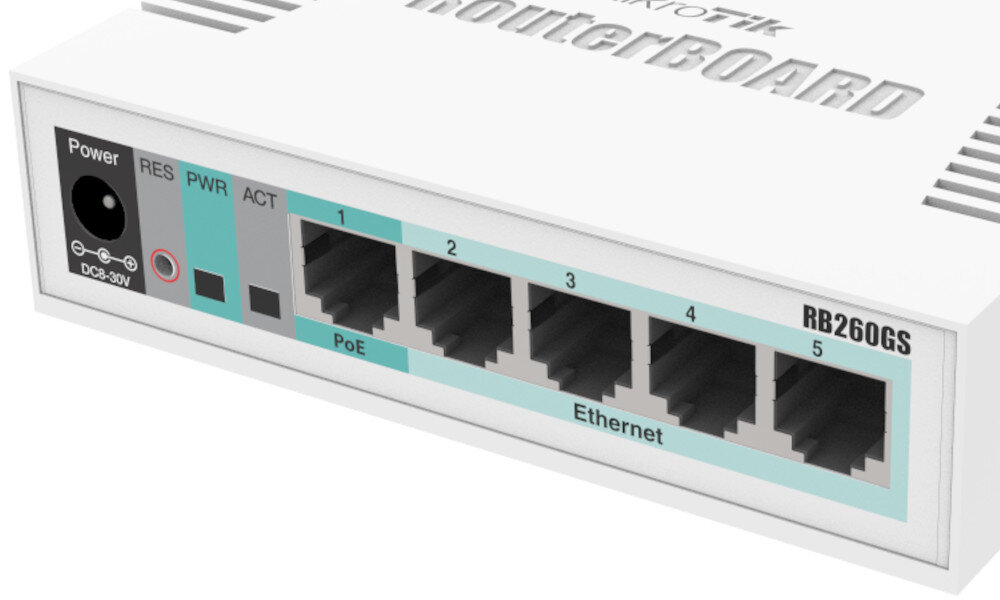 Switch MIKROTIK CSS106-5G-1S 5 portow rj-45
