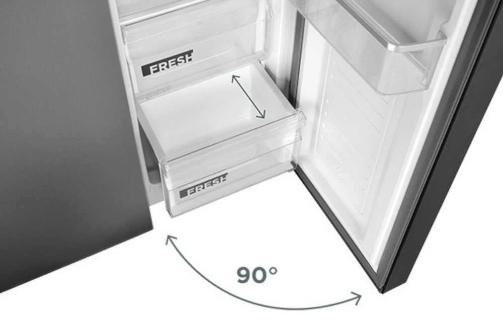 LODÓWKA CONCEPT LA8891BC kąt 90 stopni
