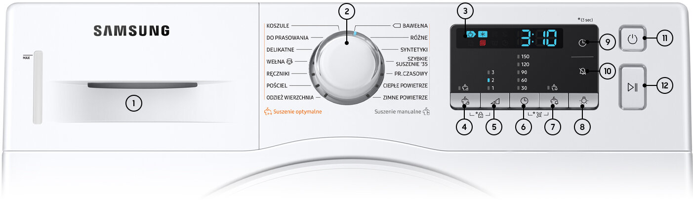 Wygodny panel sterowania  Wygodny panel sterowania