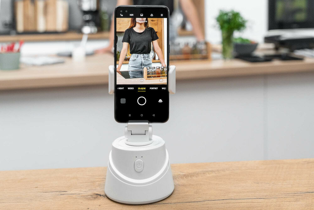 STABILIZATOR OBROTOWY DO TELEFONU VOGEL BSF360K aplikacja mobilna aix android ios bluetooth 4.2 zasieg 10 m