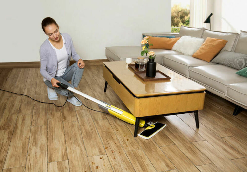 Mop parowy KARCHER SC 2 Upright Easyfix USUWANIE ZANIECZYSZCZEN para wodna