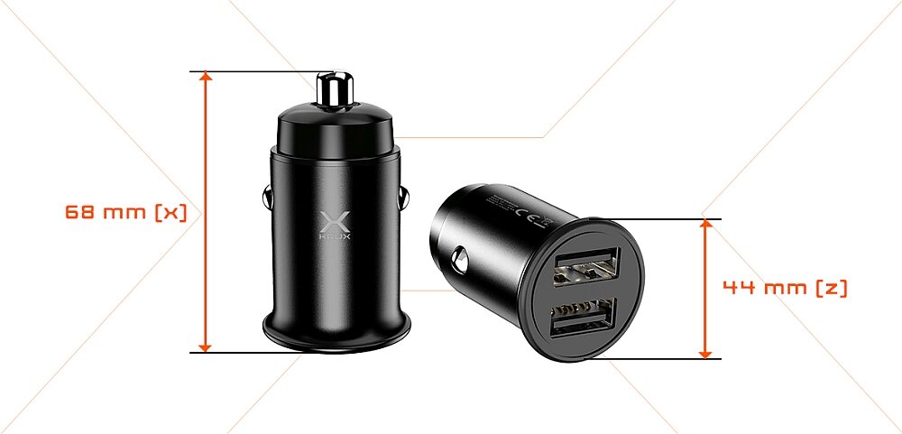 Ładowarka samochodowa KRUX KRX0066 smartfon ładowanie samochód porty usb