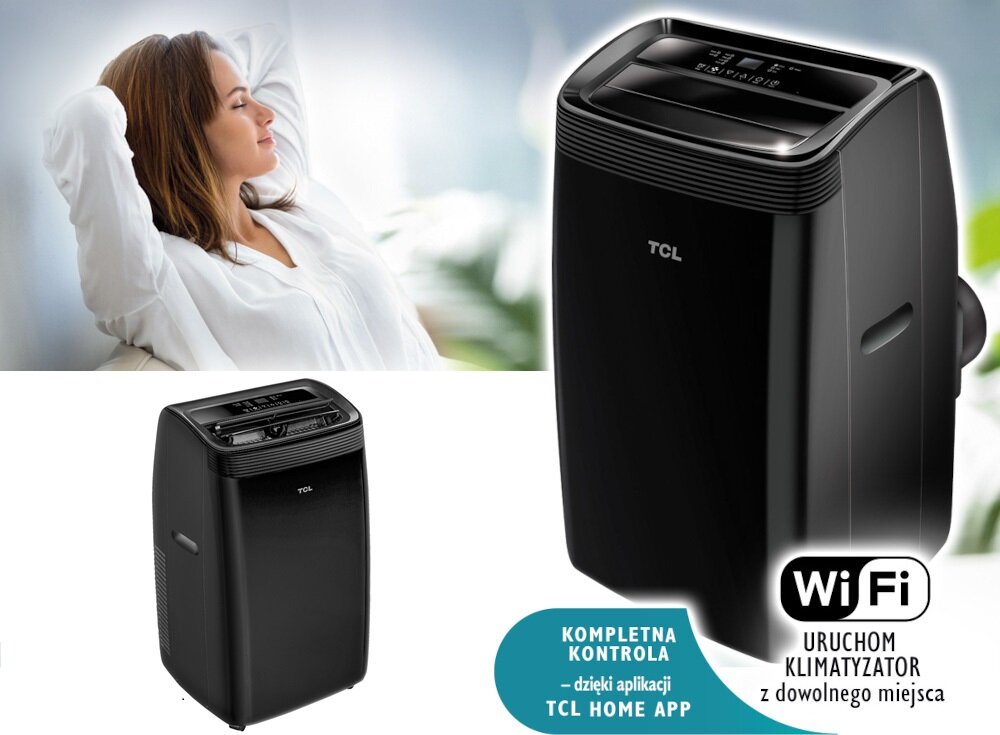 Klimatyzator TCL TAC-12CPB NZB Czarny chlodzenie klimatyzacja mobilnosc skutecznosc