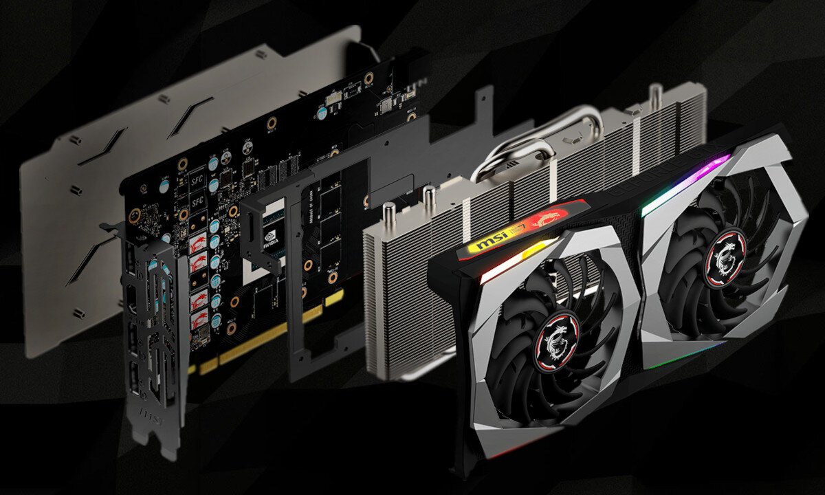Karta graficzna MSI GeForce GTX 1660 Super Gaming Z Plus 6GB chłodzenie wentylatory temperatura