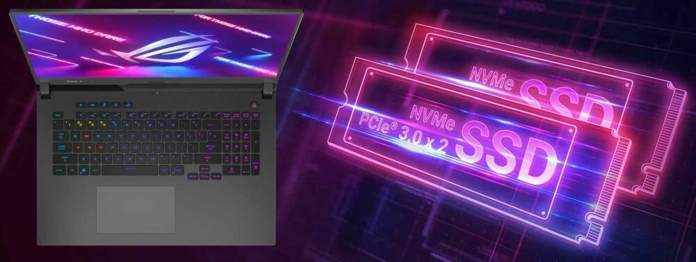 Laptop ASUS Rog Strix G17 G713 - SSD 