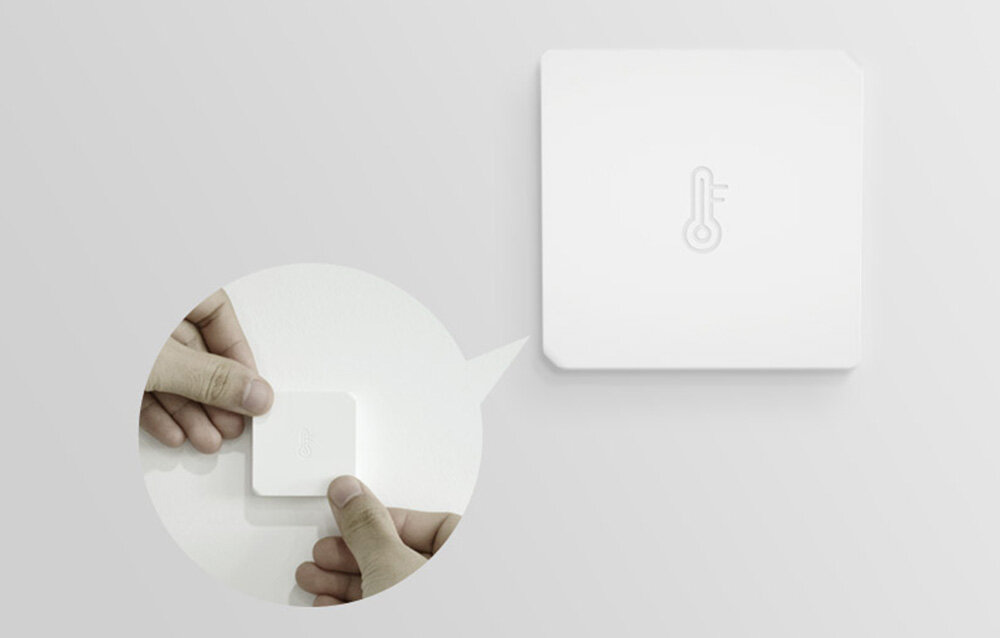 Czujnik temperatury i wilgotności SONOFF SNZB-02 instalacja latwa intuicyjna mocna elastyczna tasma montazowa na korpusie