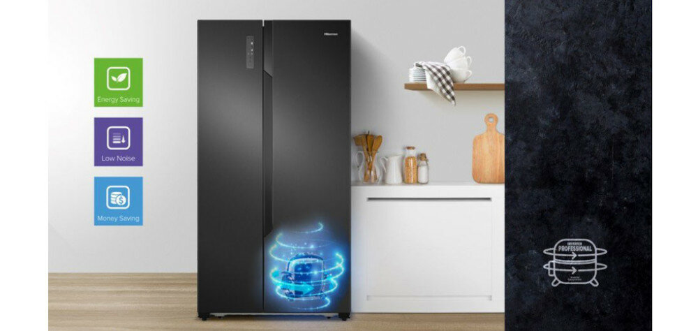 Lodówka HISENSE RS670N4GBE Side by side Nofrost  - Technologia inwerterowa