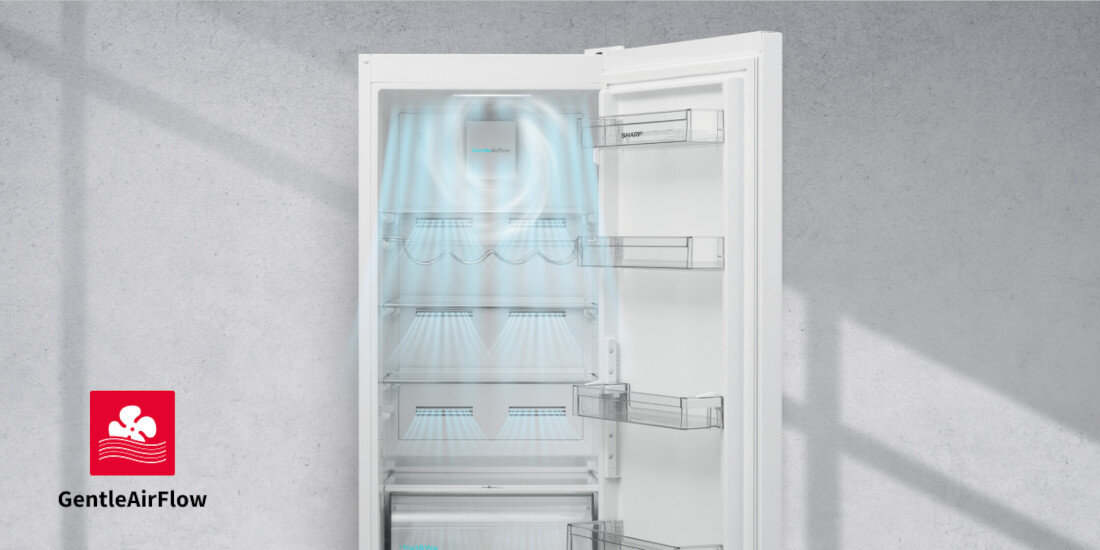 Lodowka SHARP SJ-BA05DHXWF-EU No frost 180cm Biala GentleAirFlow MultiAirFlow