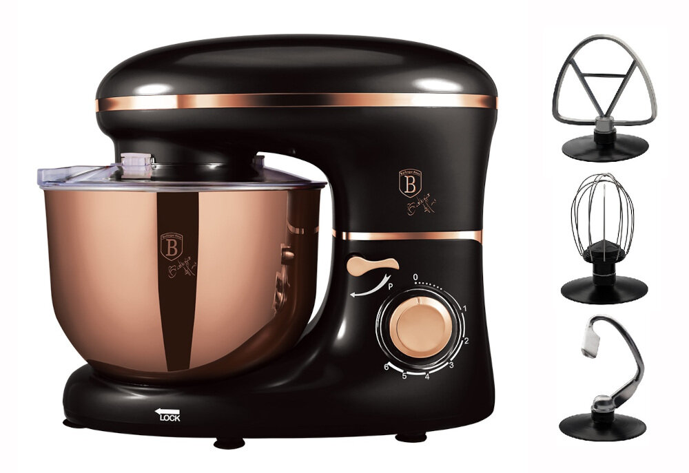 Robot kuchenny planetarny BERLINGER HAUS BH 9191 1300W zestaw wyposazenie akcesoria komplet hak trzepaczka mieszadlo smiglowe
