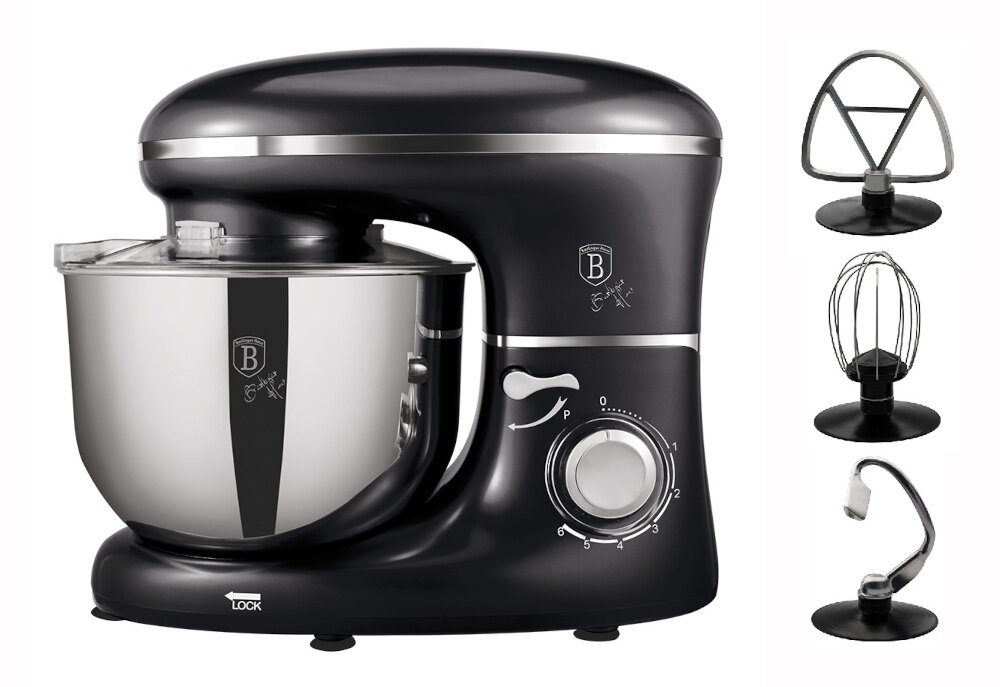 Robot kuchenny planetarny BERLINGER HAUS BH 9194 1300W zestaw wyposazenie akcesoria komplet hak trzepaczka mieszadlo smiglowe