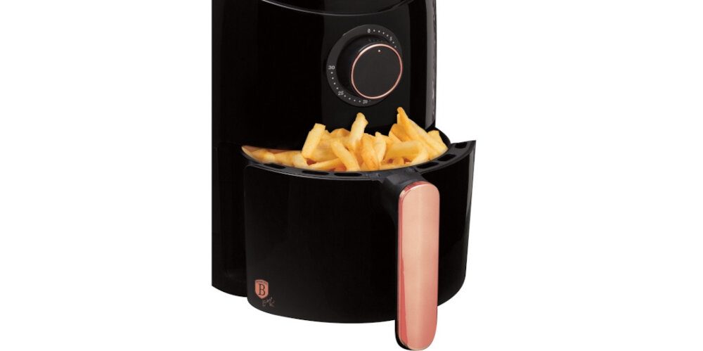 Frytkownica beztłuszczowa BERLINGER HAUS Black Rose Collection BH/9150 Air Fryer nieprzywierajaca powloka bezpieczenstwo system ochrony mala kompaktowa konstrukcja