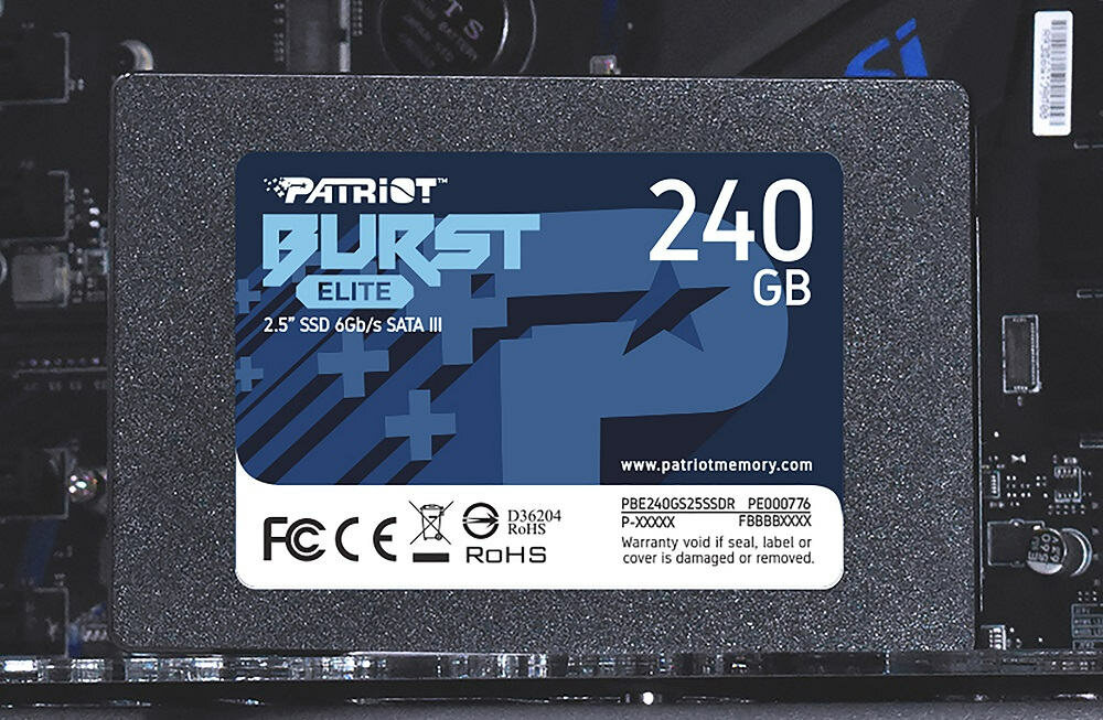 DYSK SSD PATRIOT BURST ELITE 240GB 2,5 SATA III - format 2.5 kompaktowe rozmiary 100 x 69 x 7 mm niska waga