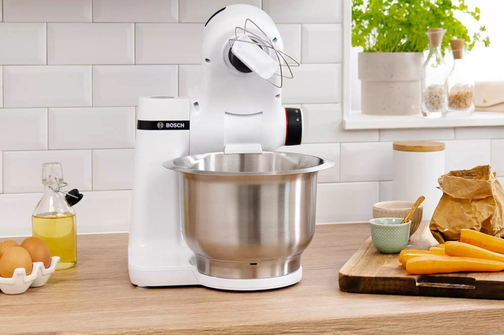 Robot kuchenny planetarny BOSCH MUMS2EW40 700W z blenderem kielichowym, maszynką do mięsa, rozdrabniaczem moc duza wydajnosc wygodna eksploatacja