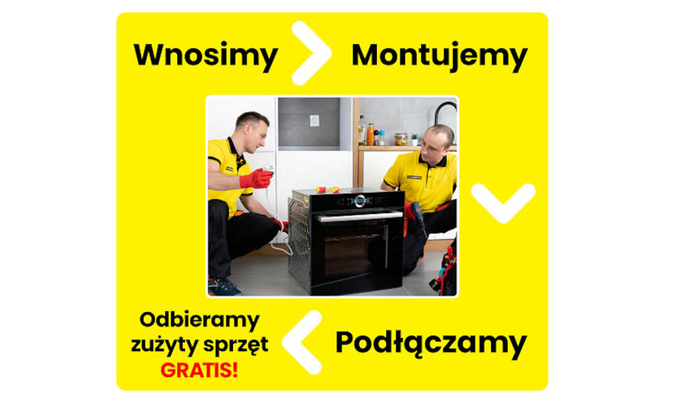 Piekarnik WHIRLPOOL W11I OP1 4S2 H usluga wygoda wnoszenie podlaczenie instalacja