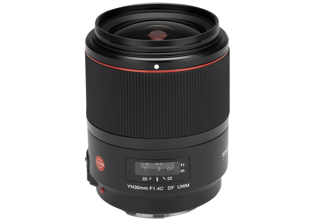 Obiektyw YONGNUO YN 35 mm f-1,4 DF UWM   ogniskowa przysłona ostrość pierścienie optyka soczewki powłoki montaż bagnet światło jasność zoom filtry waga
