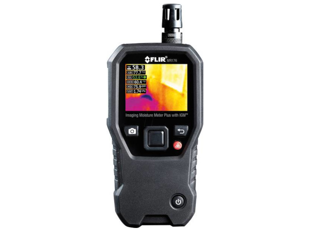 FLIR MR277 detektor o rozdzielczości 160 × 120 px czułość cieplną 70 mK formacie JPEG częstotliwości przechwytywania obrazu 9 Hz - kamera od przodu na białym tle