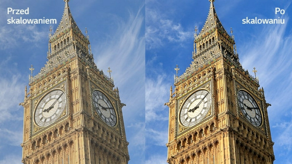 Telewizor LG LED UP80003LA  - skalowanie