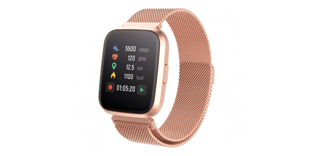 SMARTWATCH FOREVER FOREVIGO 2 SW-310 RÓŻOWO-ZŁOTY pulsometr monitoring stanu zdrowia