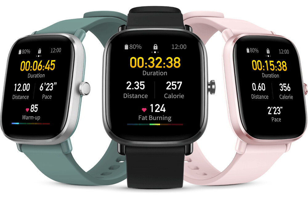 SMARTWATCH AMAZFIT GTS 2 MINI GREEN wyświetlacz rozdzielczość godzina żyroskop