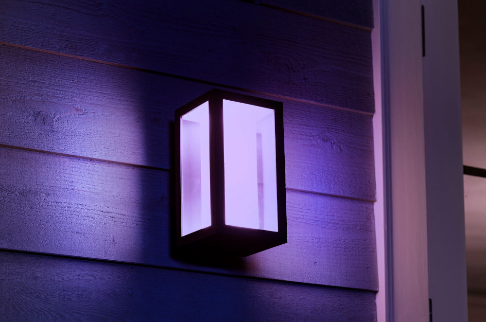 Oprawa zewnetrzna PHILIPS HUE Impress Czarny delikatne pastelowe barwy fiolet czerwien zielen