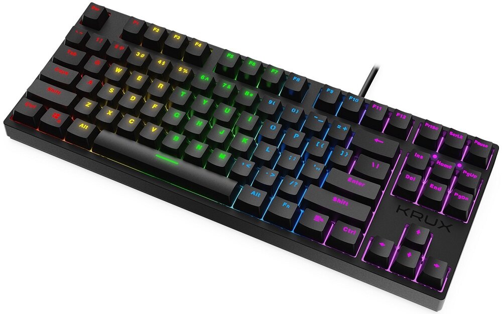 Klawiatura KRUX Atax RGB Outemu - kompaktowe wymiary wygoda ułatwienie