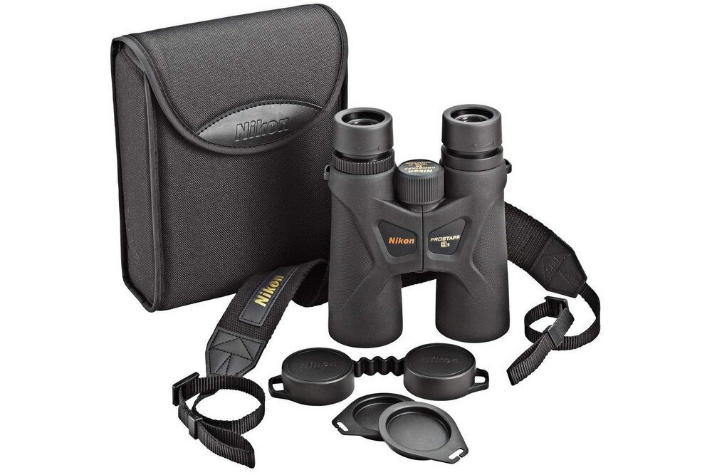 Lornetka NIKON Prostaff 3s 10x42   optyka waga konstrukcja ogniskowa zoom przybliżenie dioptria muszle oczne obiektywy soczewki pryzmat powłoka gwint okulary obserwacja przyroda sport powiększenie 